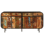 Sideboard 140x35x70 cm Solid Wood Reclaimed and Metal 355845
