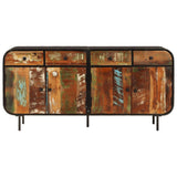 Sideboard 140x35x70 cm Solid Wood Reclaimed and Metal 355845