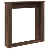 Fireplace Surround Brown Oak 100x20x100 cm Engineered Wood 854577