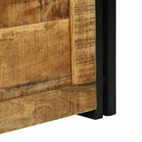 Storage Box Brown and Black 40 x 40 x 40 cm Solid Mango Wood 4016748