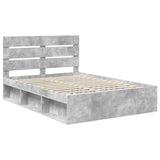 Bed Frame Concerte Grey 150 x 200 cm Solid Pine Wood 3411731