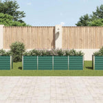 Raised Garden Bed 320x40x77 cm Galvanised Steel Green 47049