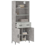 Highboard Concrete Grey 69.5x34x180 cm Engineered Wood 3200517