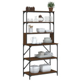 Baker's Rack 6-Tier Brown Oak 90x40x180 cm Engineered Wood 834224