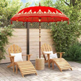 Balinese Parasol Red 215 x 215 x 260 cm Cotton and Wood 42006459