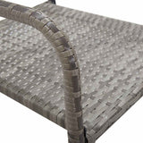 Garden Dining Chairs 4 pcs Stackable Grey Poly Rattan 318701