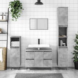 Bathroom Cabinet Concrete Grey 80x33x60 cm Engineered Wood 831656