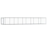 Dog Cage with Door Grey 10x2x1.5 m Galvanised Steel 3209581