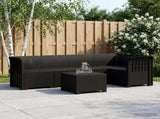 5-Seater Garden Sofa Rattan Look PP Anthracite 3444066