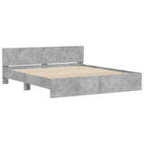 Bed Frame with LED without Mattress Concrete Grey 200x200 cm 3207584