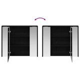 Bathroom Mirror Cabinet Black Oak 73.5 x 16 x 62.5 cm 889168