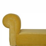 Mini Mustard Velvet Bench IN1351