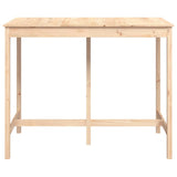 Bar Table 140x80x110 cm Solid Wood Pine 822157