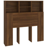 817245 Headboard Cabinet Brown Oak 100x19x103,5 cm