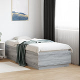 Bed Frame without Mattress Grey Sonoma 90x190 cm Single 3209756