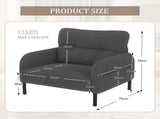GOMYWAY corduroy fabric, comfortable monochrome single person wide seat chair, suitable for living W2678P422249