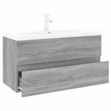 Sink Cabinet with Built-in Basin Grey Sonoma Engineered Wood 3152883