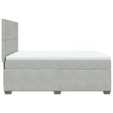 Box Spring Bed with Mattress Light Grey 140x190 cm Velvet 3290900