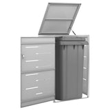 Single Wheelie Bin Shed 69x77.5x115 cm Stainless Steel 149558