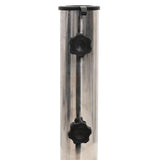 Parasol Base Black Granite, Stainless Steel 30 kg Rollable 48564