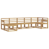 Outdoor Sofa Set 7 pcs White Solid Acacia Wood 3387933