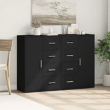 Sideboards 2 pcs Black 60x31x84 cm Engineered Wood 3276589
