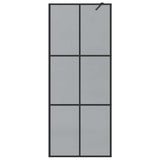 Walk-in Shower Wall Black 80 x 195 cm Tempered Glass 42022042