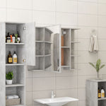 ZNTS Bathroom Mirror Cabinet Concrete Grey 80x20.5x64 cm Engineered Wood 802610