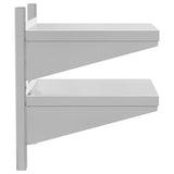 2-Tier Wall Shelf 50x40x48 cm Silver Stainless Steel 30315