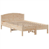 Bookcase Bed without Mattress 135x190 cm Double Solid Wood Pine 3323152