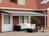 Electric Retractable Awning Anthracite and White 4 x 2 m 3420089
