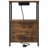 Bedside Cabinet Smoked Oak 40 x 31 x 60 cm Engineered Wood 859444