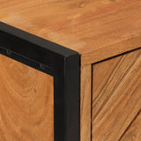 Bathroom Cabinet 40x30x100 cm Solid Wood Acacia and Iron 372746