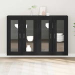 Wall Mounted Cabinet 2 pcs Black oak 69.5 x 34 x 90 cm 3334316