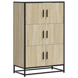 Highboard Sonoma Oak 68x35x106.5 cm Engineered Wood and Metal 849070