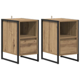 Bedside Table with Drawer 2 pcs Artisian Oak 39.5 x 30 x 50 cm 886665