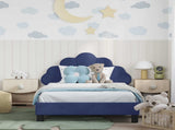 Children's Bed Frame with Headboard Police Blue 90 x 200 cm 42011168