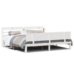 Bed Frame with Headboard without Mattress White 180x200 cm Super King 3306834