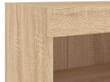 4 Piece TV Wall Cabinets with LED Lights Sonoma Oak 3216578