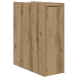 Narrow Bathroom Cupboard with Wheels Artisian Oak Engineered Wood 855294