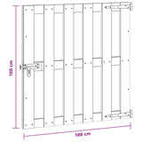 Garden Gate 100 x 100 cm WPC and Aluminium Brown 42039049