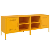 TV Cabinets 2 pcs Mustard Yellow 68x39x50.5 cm Steel 843001