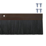 Screw-on Door Brush Seals 12 pcs Brown 100 cm Aluminium Alloy 42019447
