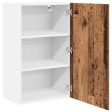 Hanging Cabinet with Storage Old Wood and White 50 x 31 x 80 cm 884272