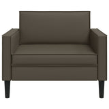 XL Armchair Brown Faux Leather 42043520
