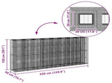 Gabion Raised Bed 4 pcs Silver 330 x 50 x 150 cm 3422236