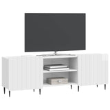 TV Cabinet High Gloss White 150 x 31 x 52 cm Engineered Wood 894459