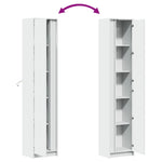 Highboard with LED White 41.5x32.5x200 cm Engineered Wood 3307898
