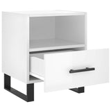 ZNTS Bedside Cabinet High Gloss White 40x35x47.5 cm Engineered Wood 827488