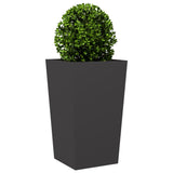 ZNTS Garden Planter Black 45x45x75 cm Steel 851094